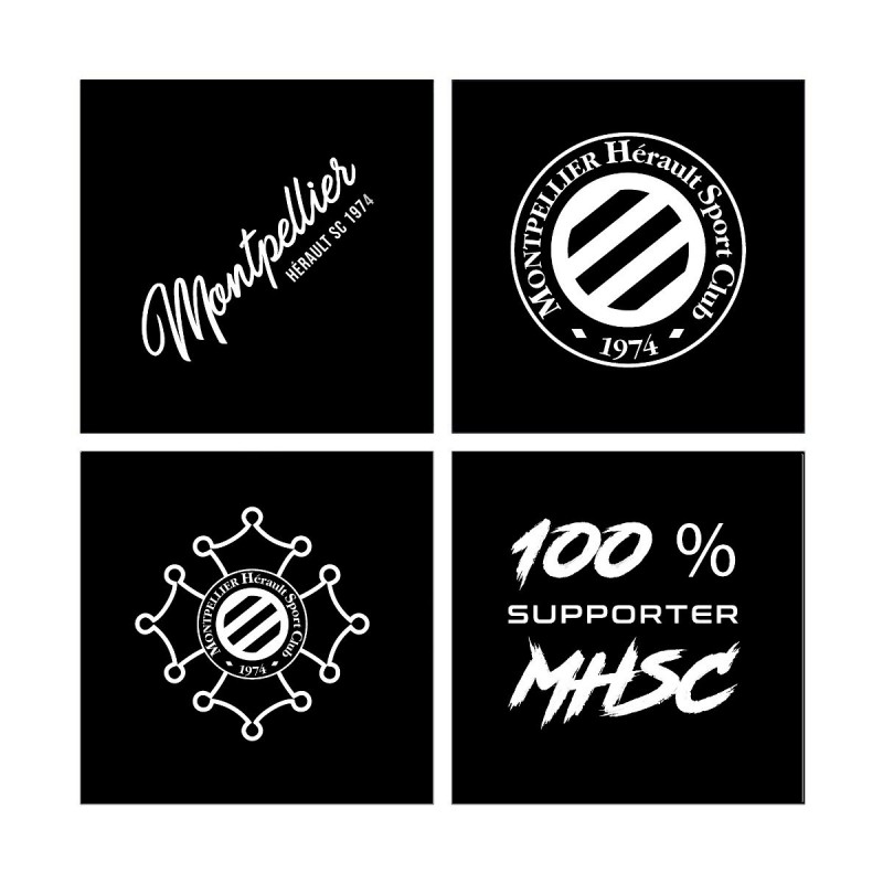 Lot de 4 stickers repositionnables MHSC